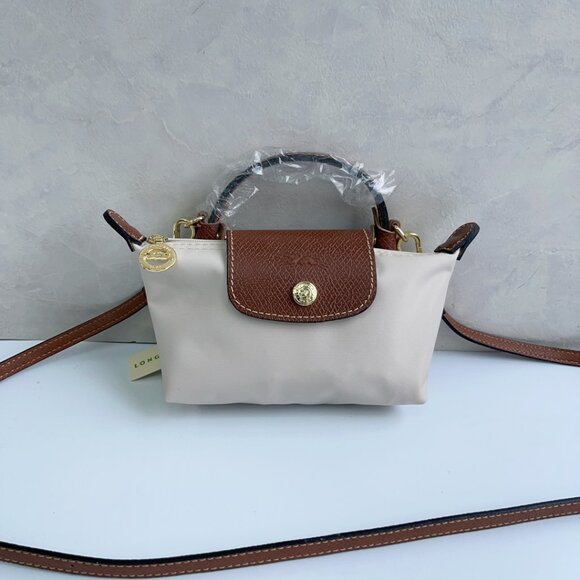 🍀Longchamp Cream Mini Crossbody Bag - Picture 1 of 8